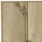 74" Oak Wood Two Door Single Drawer Combo Dresser