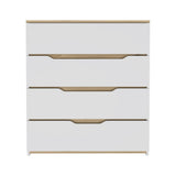 31" Brown and White Four Drawer Standard Chest