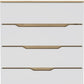31" Brown And White Wood Four Drawer Dresser