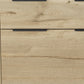 47" Brown And Black Wood Four Drawer Double Dresser