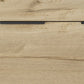 47" Brown And Black Wood Four Drawer Double Dresser