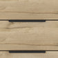 18" Brown And Black Wood Three Drawer Dresser