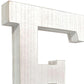 16" Distressed White Wash Wooden Initial Letter F Sculpture