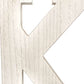 16" White Distressed Wood Letter K Tabletop Sculpture