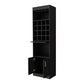 24" Black Bar Cabinet With Eighteen Shelves