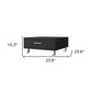 24" Black Coffee Table With Drawer