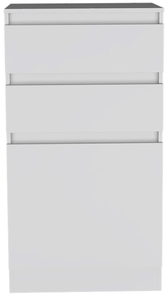 23" White Wood Two Drawer Dresser