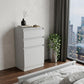 23" White Wood Two Drawer Dresser