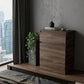 23" White Wood Two Drawer Dresser