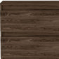 23" White Wood Two Drawer Dresser