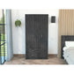 71" Gray And White Wood Two Drawer Combo Dresser