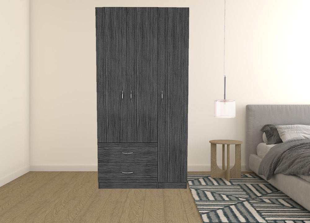 71" White Manufactured Wood Two Drawer Combo Dresser