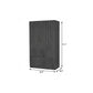 71" Black Wood Two Drawer Combo Dresser
