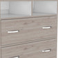 32" Black Manufactured Wood Two Drawer Dresser