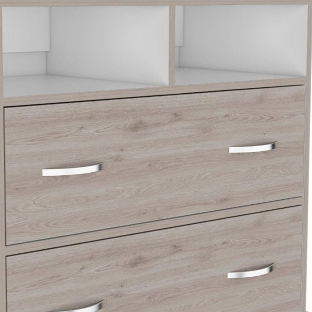 32" Black Manufactured Wood Two Drawer Dresser