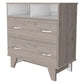 32" Black Manufactured Wood Two Drawer Dresser