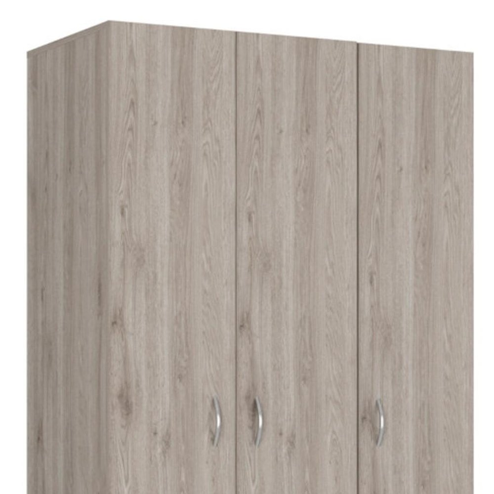 71" Gray And White Wood Two Drawer Combo Dresser