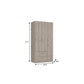 71" Gray And White Wood Two Drawer Combo Dresser