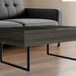 39" Espresso And Black Metal Lift Top Coffee Table With Drawer