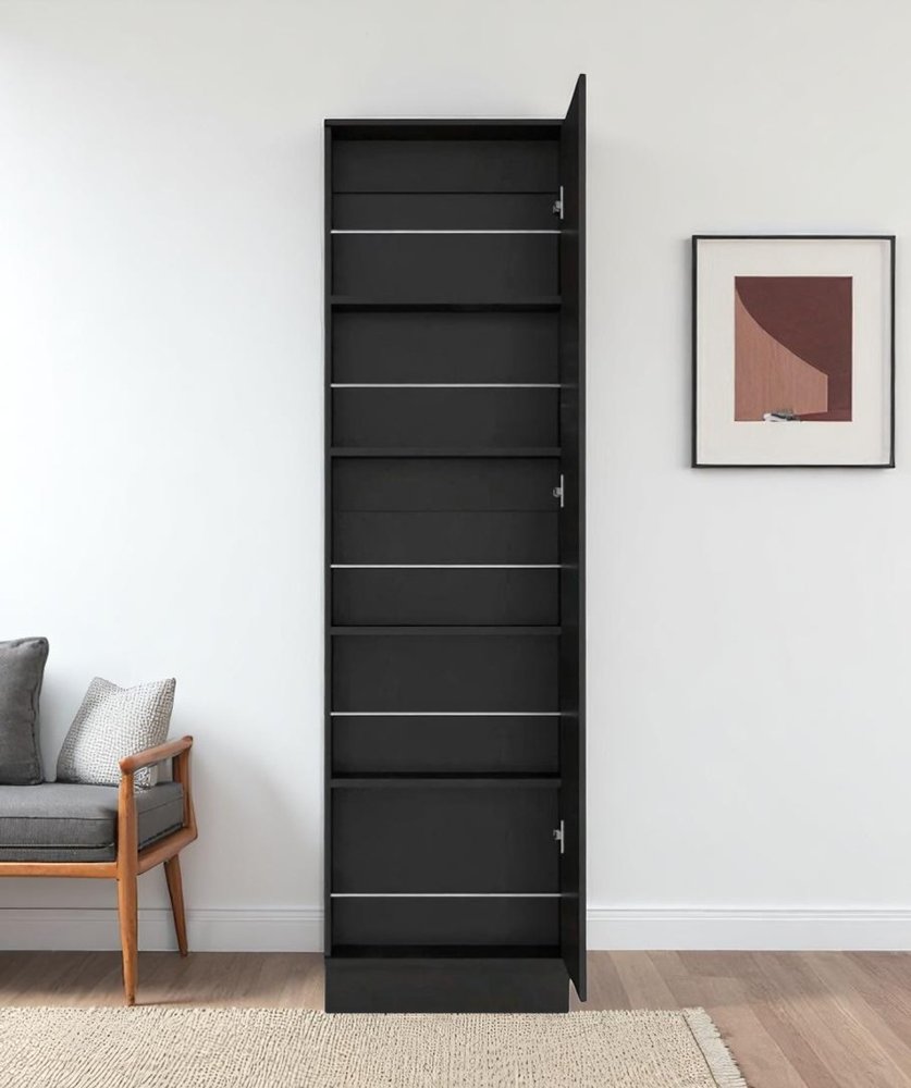 Black Ten Pair Shoe Rack