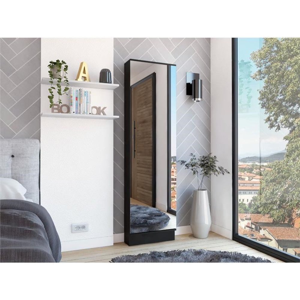 Black Ten Pair Shoe Rack