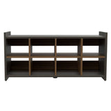 Dark Brown Ten Pair WoodShoe Rack
