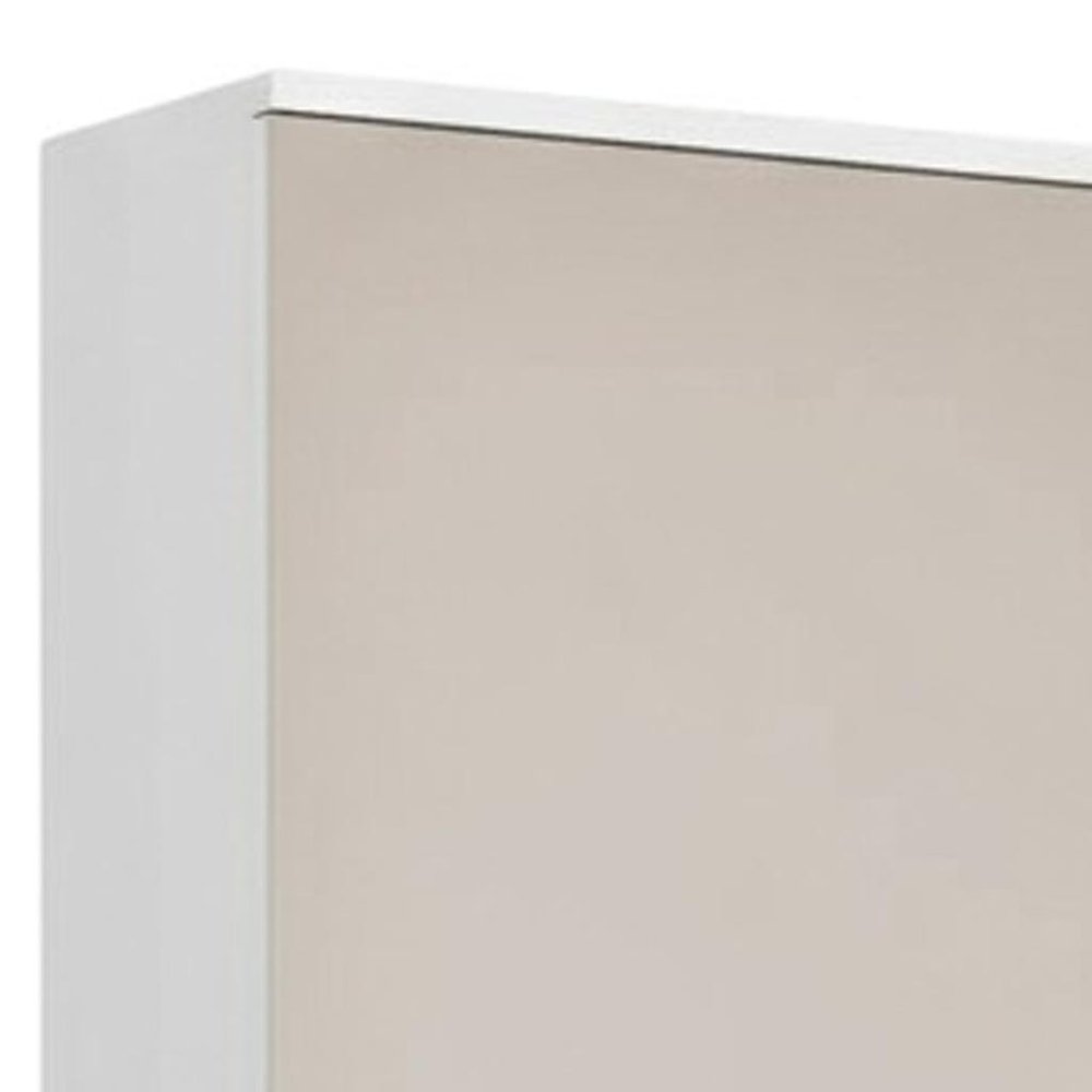 White Ten Pair Wall Mounted WoodShoe Rack