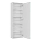 White Ten Pair Wall Mounted WoodShoe Rack