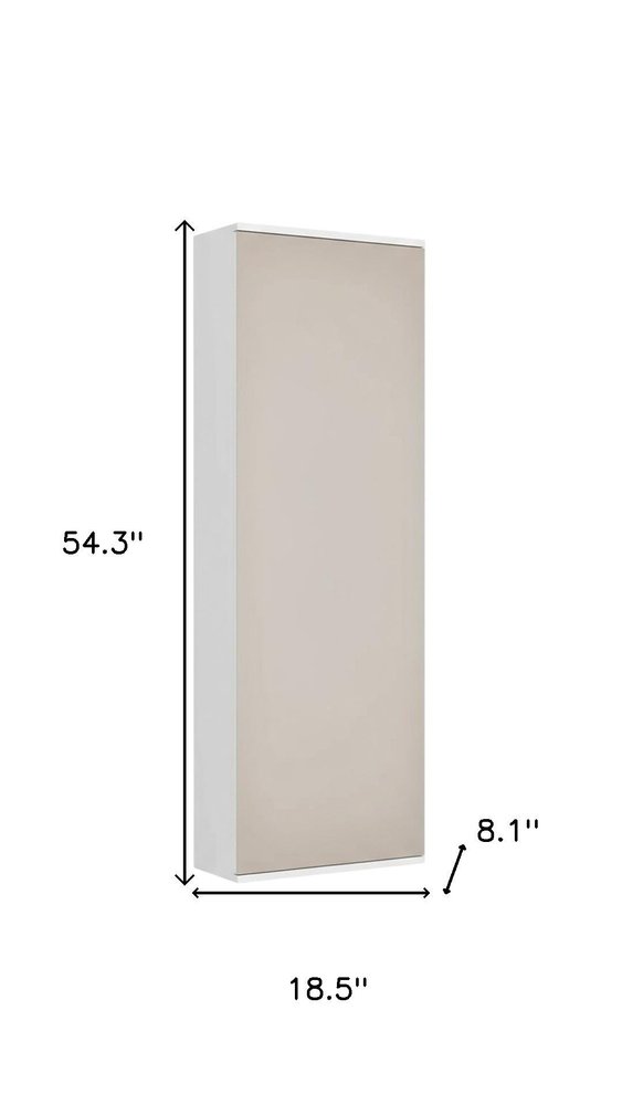 White Ten Pair Wall Mounted WoodShoe Rack