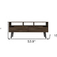 54" Dark Brown Wood Enclosed and Open Storage TV Stand