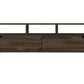 54" Dark Brown Wood Enclosed and Open Storage TV Stand