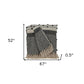 52" X 67" Beige and Black Woven Wool Throw Blanket