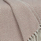 Pink Woven Cotton Solid Color Reversable Throw