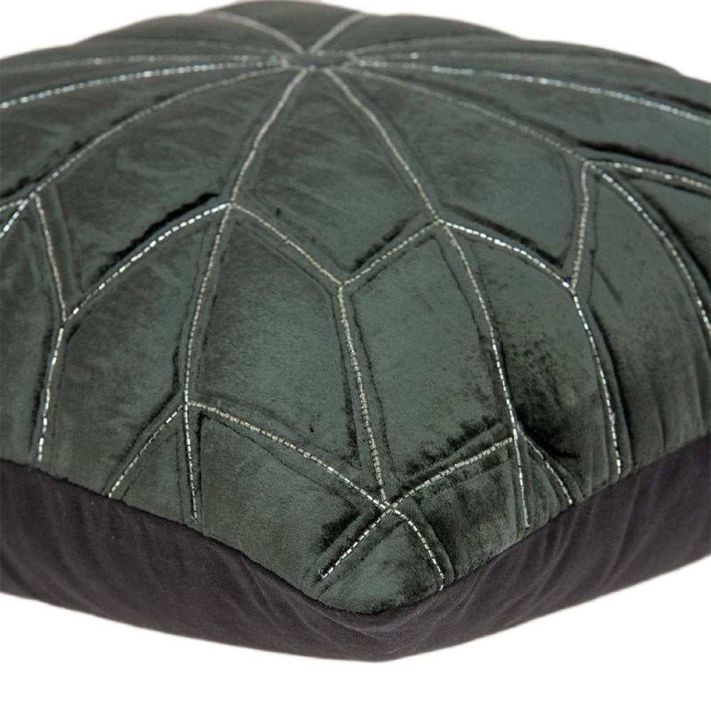 20" Gray Cotton Blend Throw Pillow