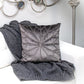 20" Gray Cotton Blend Throw Pillow