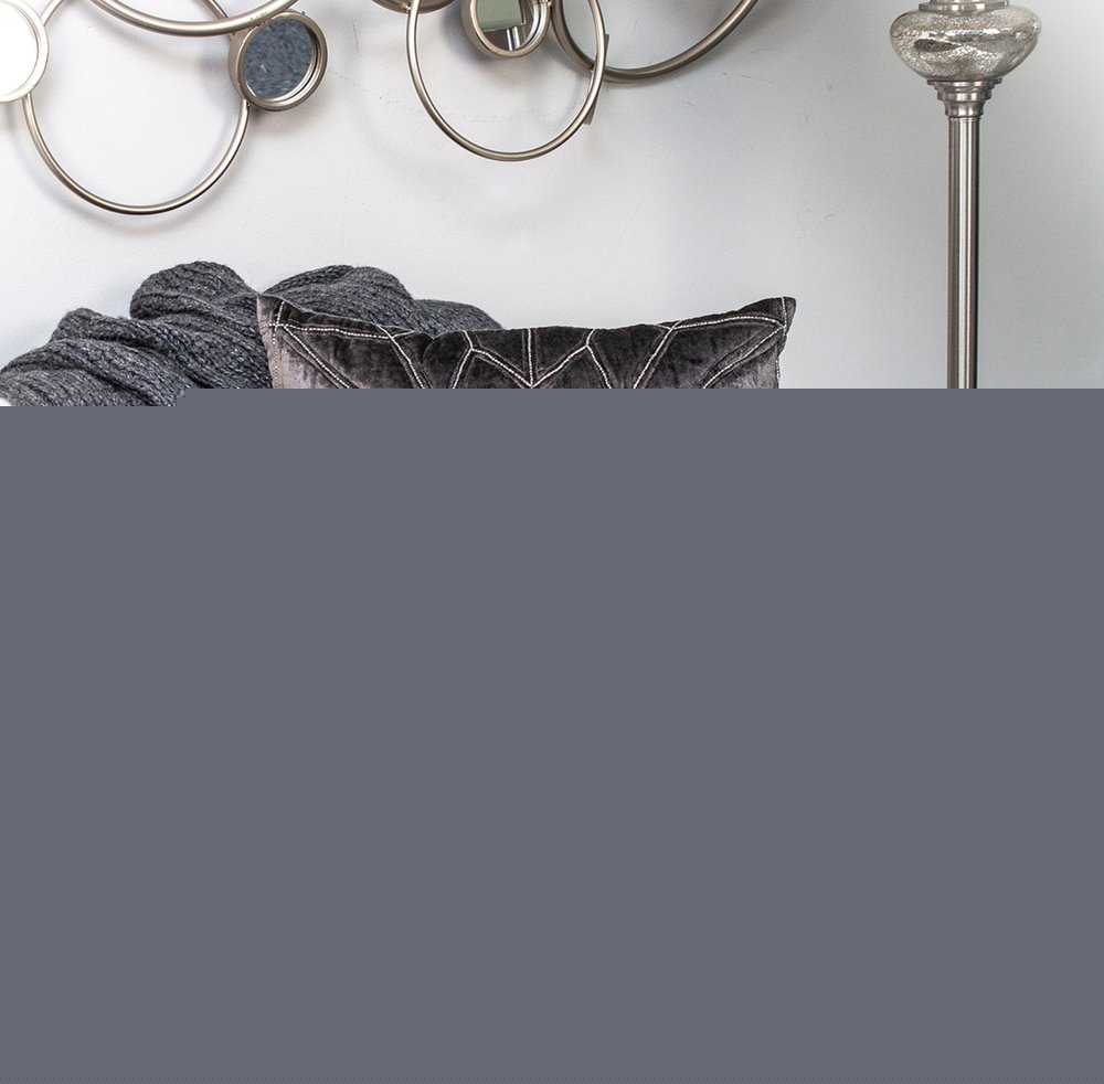20" Gray Cotton Blend Throw Pillow