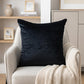 22" Black Cotton Blend Throw Pillow