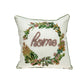 18" Beige Cotton Throw Pillow