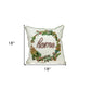 18" Beige Cotton Throw Pillow