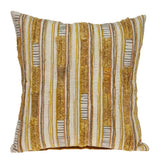 18" Beige Cotton Throw Pillow