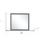 35" Dark Gray Wood Framed Accent Mirror