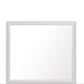 35" White Framed Dresser Mirror