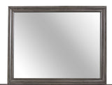 37" Gray Wood Framed Accent Mirror