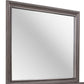 37" Gray Wood Framed Accent Mirror