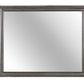 37" Gray Wood Framed Accent Mirror