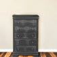 31" Metallic Grey Solid Wood Five Drawer Chest