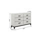 31" White Wood Five Drawer Standard Chest