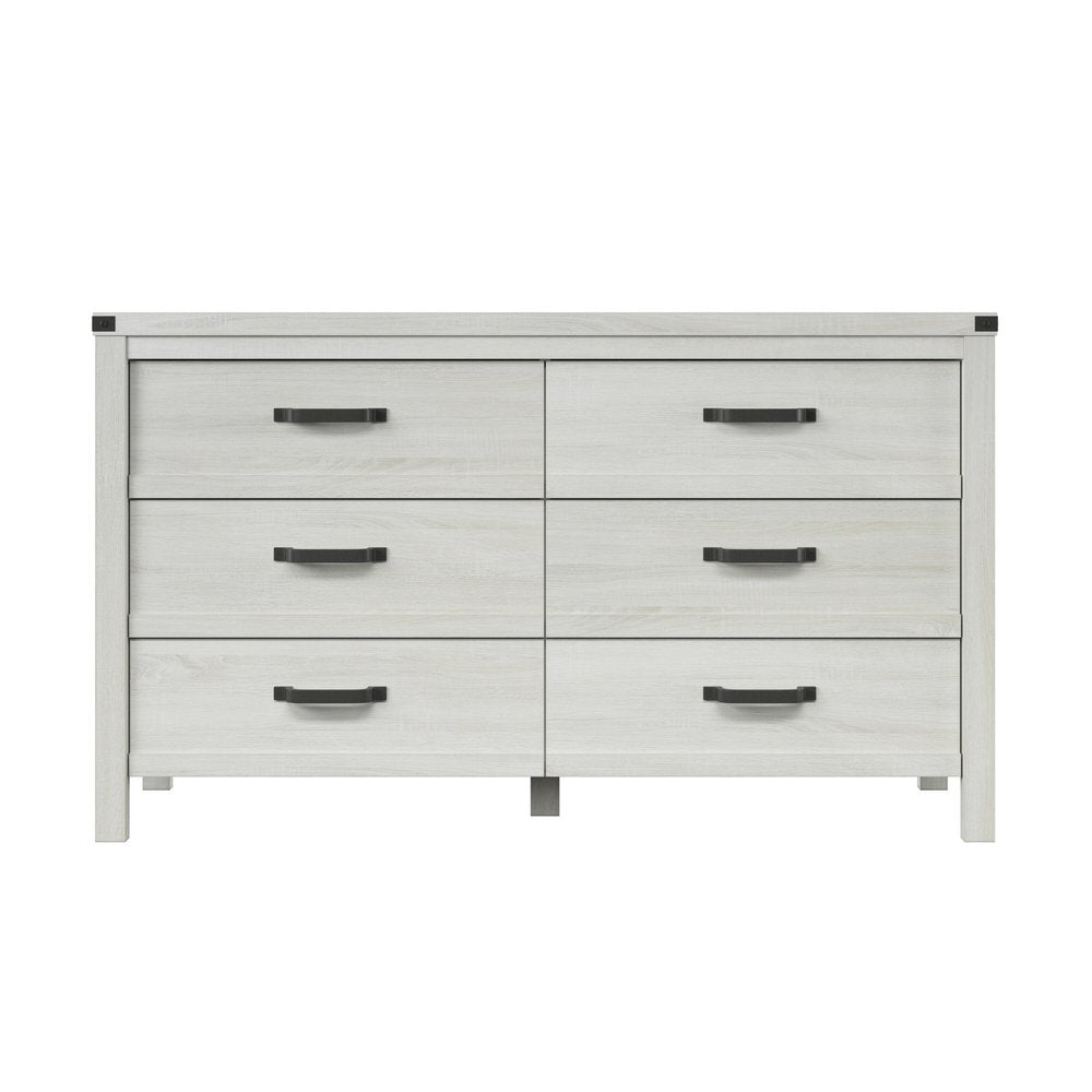 31" White Wood Five Drawer Standard Chest