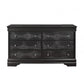 31" Metallic Grey Solid Wood Five Drawer Chest