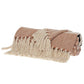 50" X 60" Brown and Ivory Woven Cotton Striped Throw Blanket with Tassels